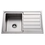 Premium Top Mount Single Bowl Kitchen Sink with Drainer - 780mm